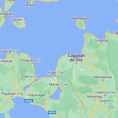 Map showing location of Tubigan (8.532220, 124.312220)