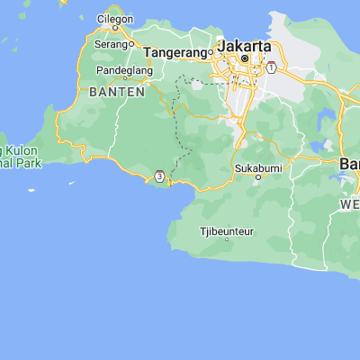 Map showing location of Tugu (-6.946200, 106.446900)