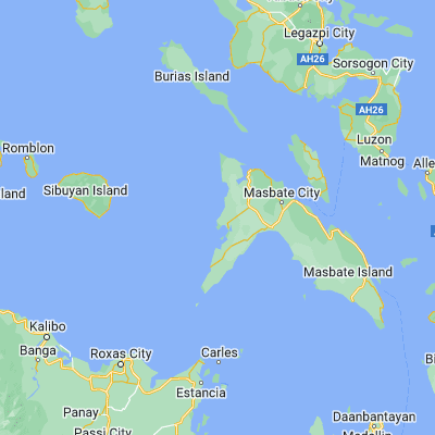 Map showing location of Tumalaytay (12.275840, 123.232010)