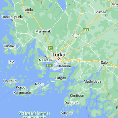 Map showing location of Turku (60.451480, 22.268690)