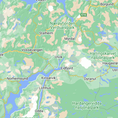 Map showing location of Ulvik (60.571170, 6.917010)