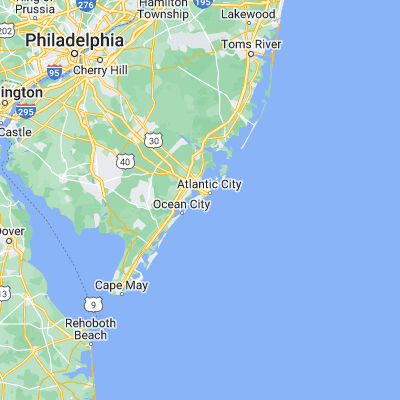 Map showing location of Ventnor City (39.340390, -74.477370)