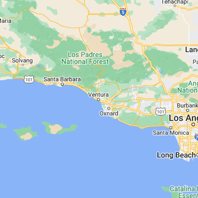 Map showing location of Ventura (34.278340, -119.293170)