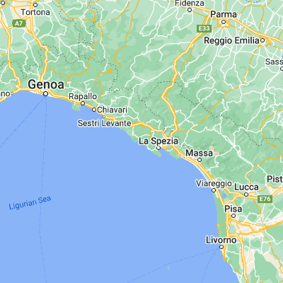 Map showing location of Vernazza (44.135010, 9.683460)