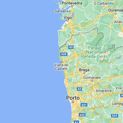 Map showing location of Viana do Castelo (41.693230, -8.832870)