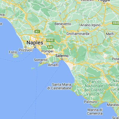 Map showing location of Vietri sul Mare (40.668710, 14.725340)