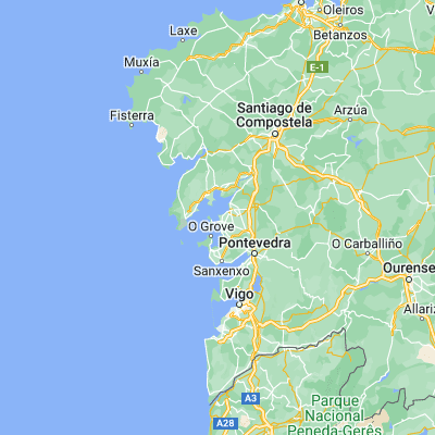 Map showing location of Vilanova de Arousa (42.566670, -8.833330)