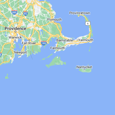 Map showing location of Vineyard Haven (41.454280, -70.603640)