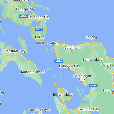 Map showing location of Viriato (12.290310, 124.353330)