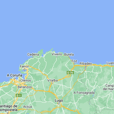 Map showing location of Viveiro (43.662280, -7.593440)