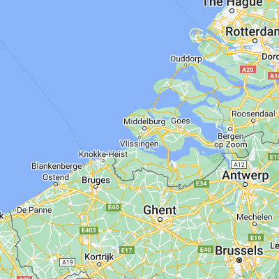 Map showing location of Vlissingen (51.442500, 3.573610)