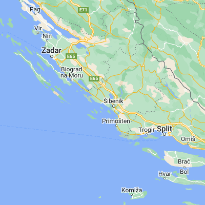 Map showing location of Vodice (43.760830, 15.782780)