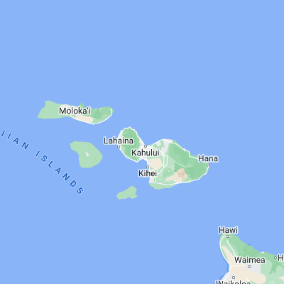 Map showing location of Waihee-Waiehu (20.924940, -156.507580)