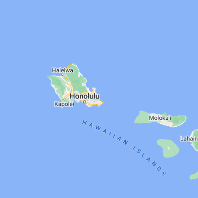 Map showing location of Waimānalo Beach (21.340280, -157.702780)