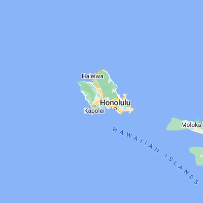 Map showing location of Waipahu (21.386670, -158.009170)