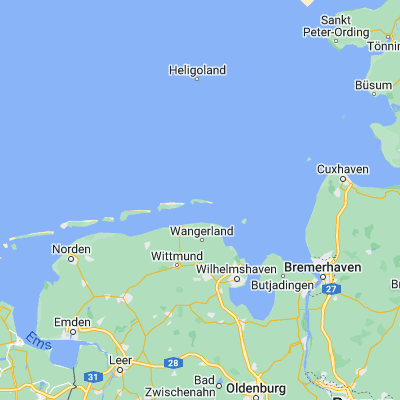 Map showing location of Wangerooge (53.790020, 7.899380)