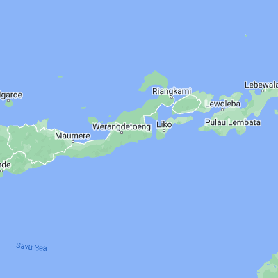 Map showing location of Watubuku (-8.605000, 122.743000)