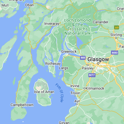 Map showing location of Wemyss Bay (55.876140, -4.889500)
