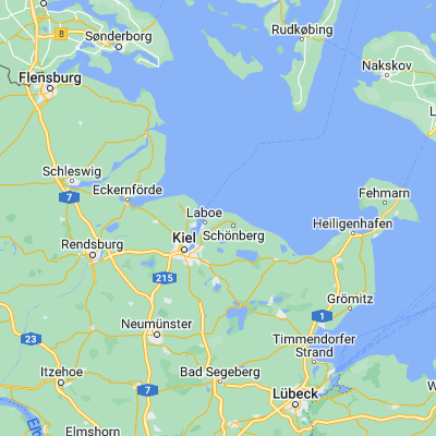 Map showing location of Wendtorf (54.416670, 10.300000)