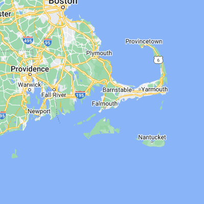 Map showing location of West Falmouth (41.604270, -70.634470)