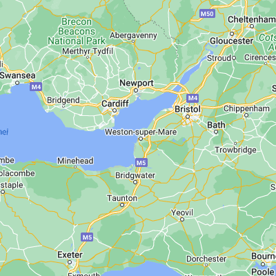 Map showing location of Weston-super-Mare (51.346030, -2.976650)