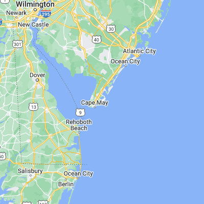 Map showing location of Wildwood Crest (38.974840, -74.833500)