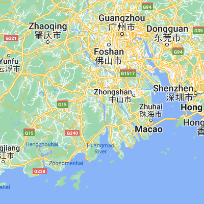 Map showing location of Xinhui (22.456000, 113.048200)
