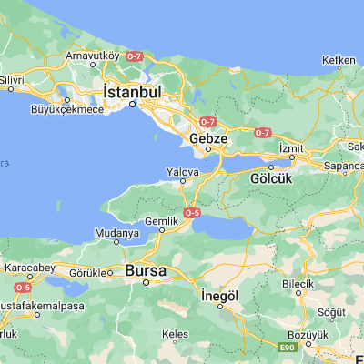 Map showing location of Yalova (40.655020, 29.276930)