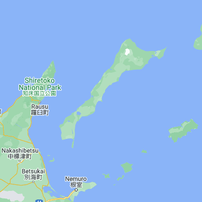Map showing location of Yuzhno-Kuril'sk (44.030560, 145.855560)
