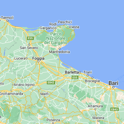Map showing location of Zapponeta (41.457040, 15.957060)