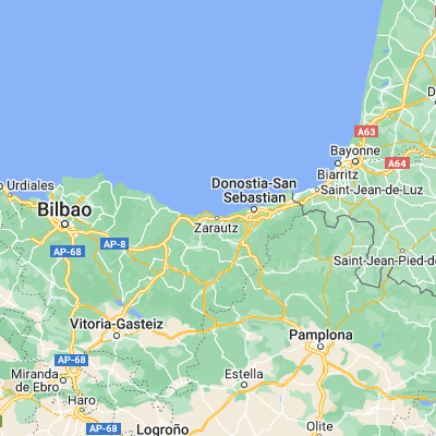 Map showing location of Zarautz (43.284440, -2.169920)