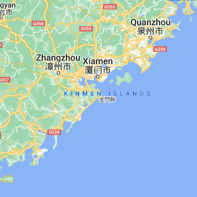 Map showing location of Zhenhai (24.258230, 118.090490)