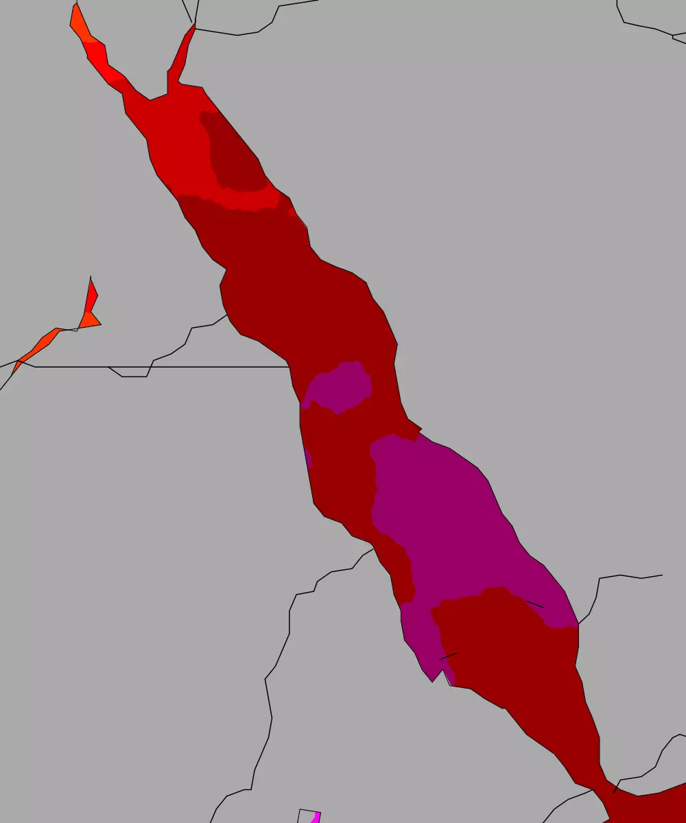 Current Red Sea sea temperatures heatmap