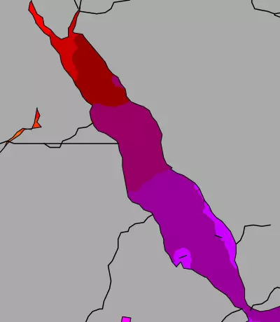 Red Sea temperature map