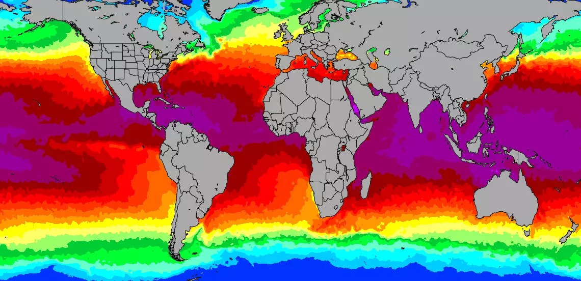 temperatura mari mondo